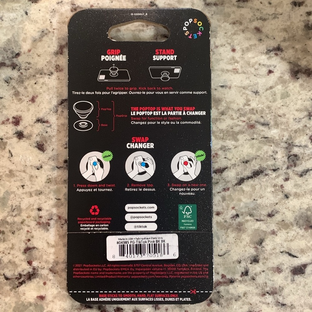 Red Tiktok Popsocket - Picture 2 of 3